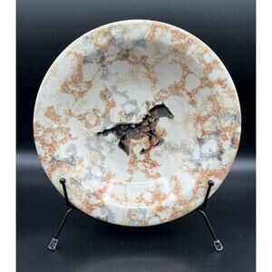 Clay In Motion Neher Pottery Horse 9” Bowl Signed 2003